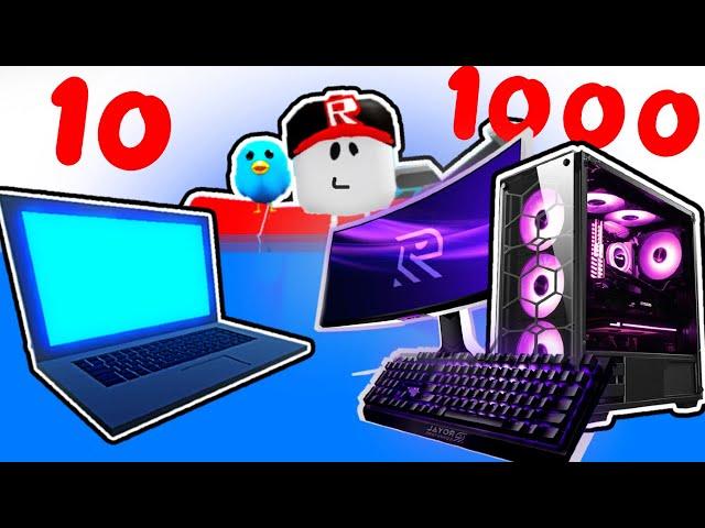 Постройки из 10 100 1000 Блоков Компьютер в Roblox Studio