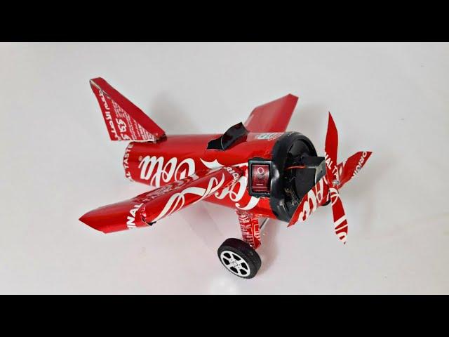 How to Make a plane from Coca Cola cans - plane toy DIY - home made toy