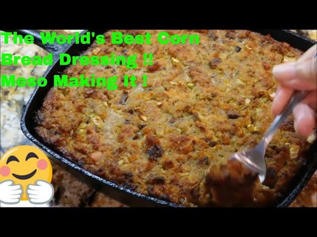 How To Make The World's Best Southern Cornbread Dressing |Crispy Outside Creamy Inside