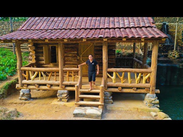 Building Stairs for Cabin, Alone In The Forest Building A Log Cabin (Ep14)