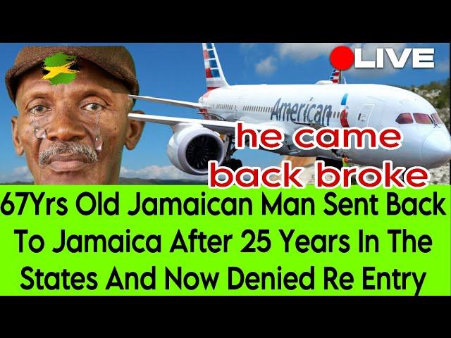 67 YRS OLD JAMAICAN MAN STAY ILLEGAL IN AMERICA FOR 25 YEARS NOW HE’S BACK IN JAMAICA IN TEARS