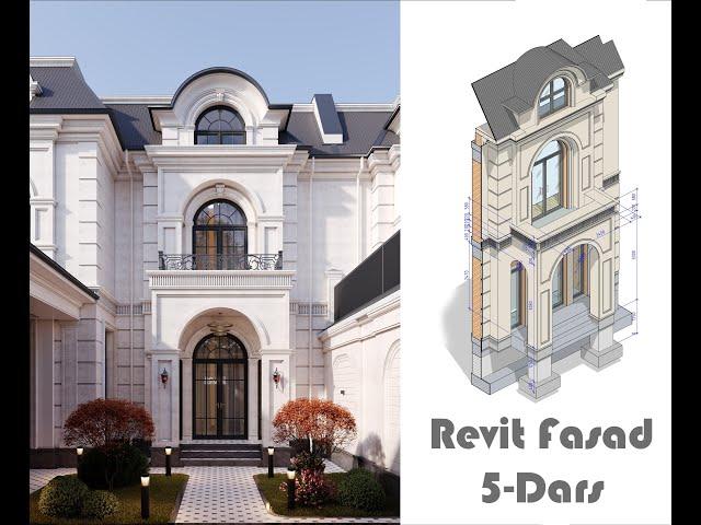 Revit Classic fasad 5-dars. Balkon arkalari