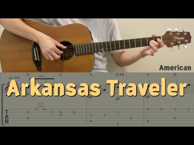 Arkansas Traveler / American folk song (Guitar) [Notation + TAB]