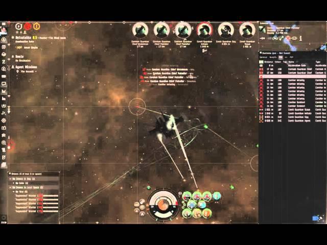 EVE Online. Golem. PVE миссия 4-го уровня (4 level) The Assault, соло на перфект мародере.