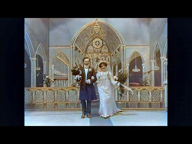 [4k, 60fps, colorized] (1900) The first wedding ever filmed.