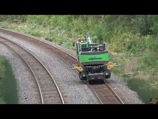 FAST AND SLOW FREIGHT ACTION ON THE UNION PACIFIC CLINTON SUB! BRUSH CUTTER VIEWS AND DRONE VIEWS!