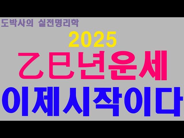 2025년 을사년운세  - 이제시작이다 -