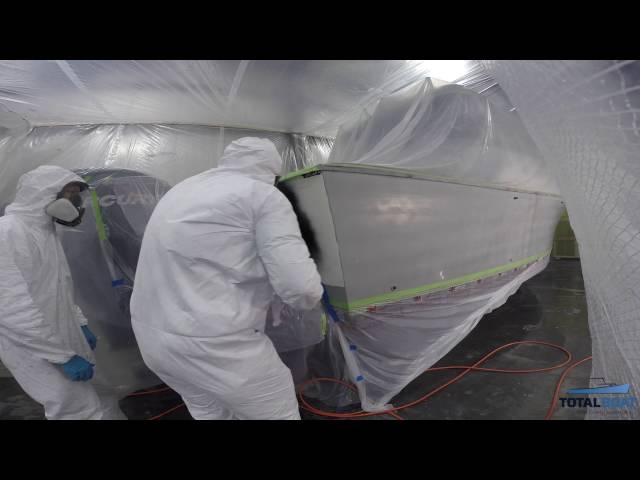 Boat Painting 101: Spraying the Topcoat