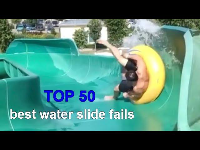 TOP 50 BEST WATER SLIDE FAILS | WidoFails