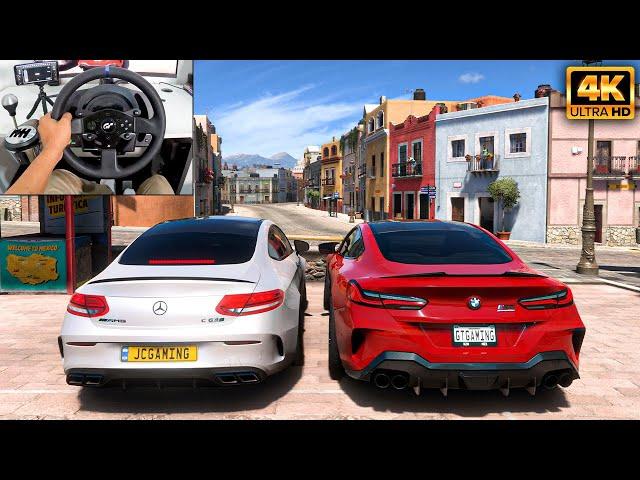 BMW M8 Coupe & Mercedes-AMG C63 S Coupe | Forza Horizon 5 | Thrustmaster T300RS gameplay