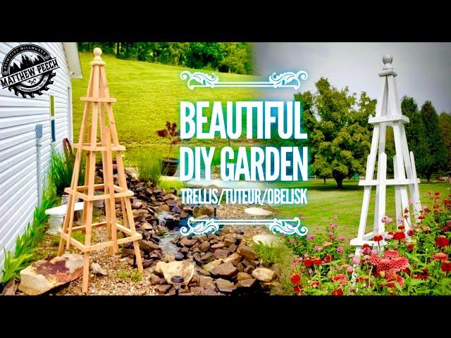 HOW TO MAKE A GARDEN TRELLIS / TUTEUR / OBELISK.