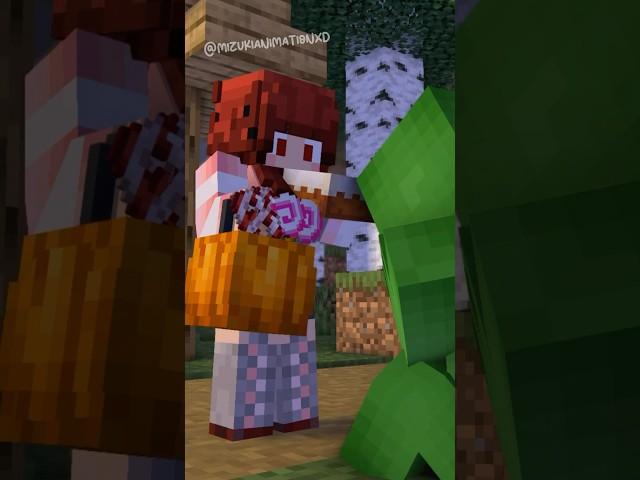 Halloween but Mikey is Unlucky - MAIZEN Minecraft Animation #shorts