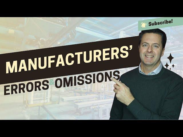 Manufacturers E&O Insurance | What is it? | Who needs it and why?