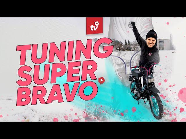 FLO's new mopedEscalation during TUNING | Piaggio Super Bravo VLOG 6