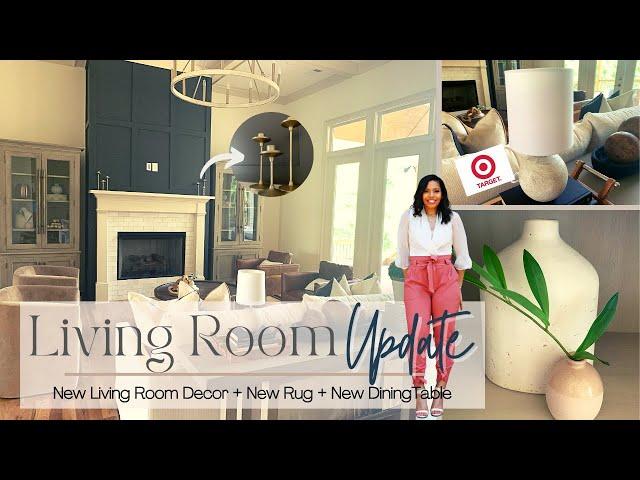 Living Room Update | New Furniture + Decor | New Rug | New Construction Home | Neutral Design