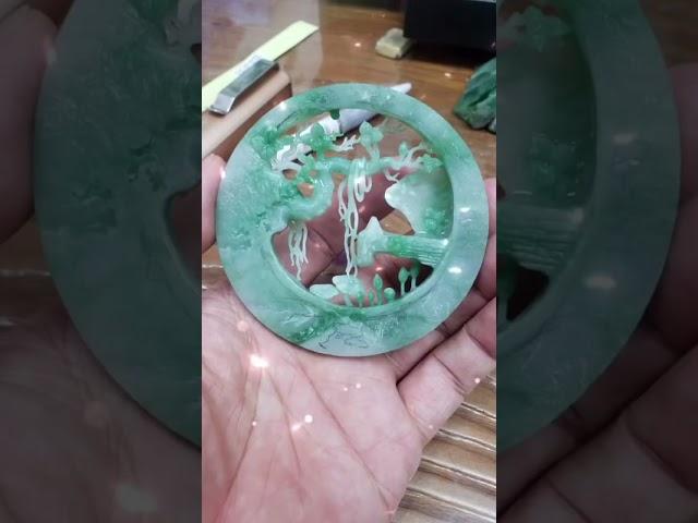 这样的镂空工艺有人喜欢吗#珠宝首饰 #翡翠吊墜 #翡翠珠宝 #翡翠雕刻