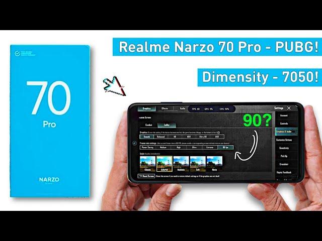 Realme Narzo 70 Pro Pubg Test - Graphics Test - Dimensity 7050.!