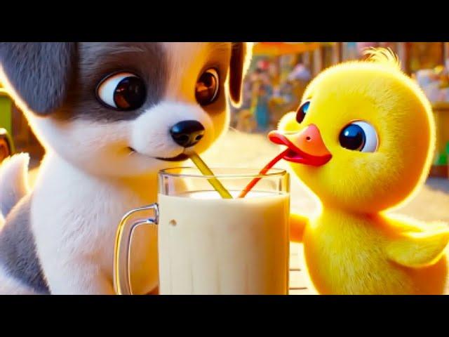 Wow, What A Delicious Ice Cream, But It Was Knocked Over #Cartoon #Animation #Cuteduck