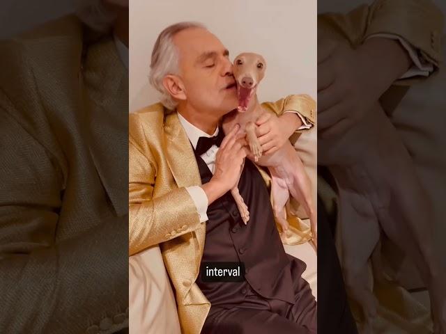 True love - Maestro Andrea Bocelli and his beautiful dog