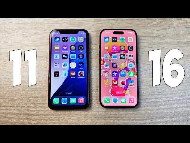 IPHONE 11 VS IPHONE 16 - ЧТО ИЗМЕНИЛОСЬ ЗА 5 ЛЕТ? ПОЛНОЕ СРАВНЕНИЕ!