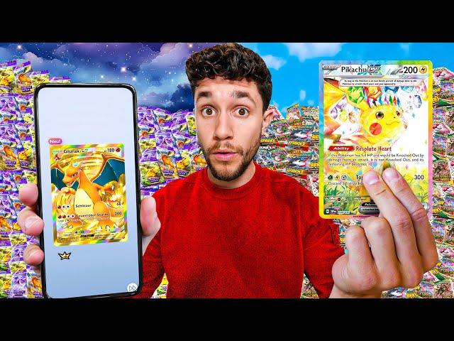 I Opened $500 in Real vs Virtual Pokémon Packs