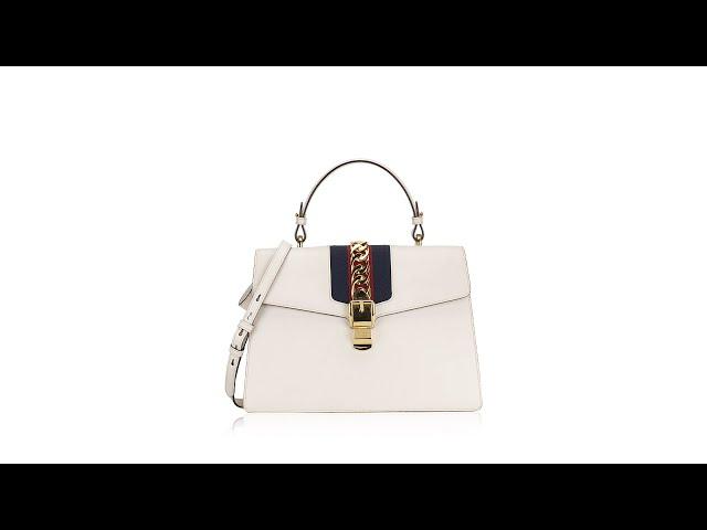 Gucci Sylvie Medium Top Handle Bag White