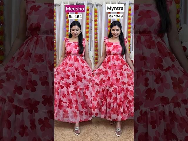 Meesho vs Myntra |Unboxing Dress| Honest Review| Maxi Dress| Long dress| #meesho #myntra