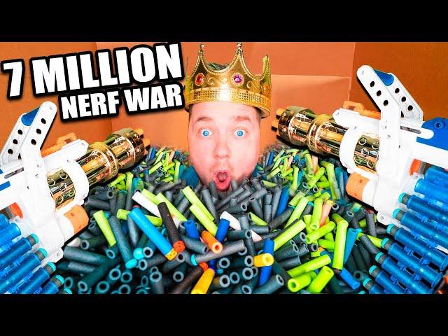 7 MILLION SUBSCRIBER BOX FORT NERF WAR - Papa Jake Vs Logan Battle Royale
