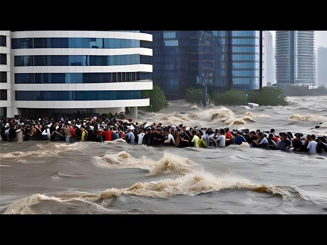 2 minutes ago! Floods carry people away! More than 12,000 houses destroyed! Flooding in China