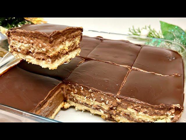 Chocolate dessert in 5 minutes! Without baking and gelatine Without whipped cream and condensed milk