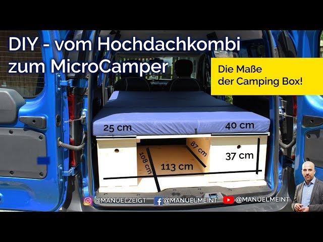 DIY - MicroCamper #08 - Dacia Dokker - Die Maße der Camping Box