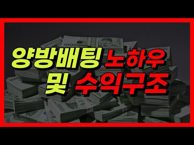 양방배팅 노하우 및 수익구조