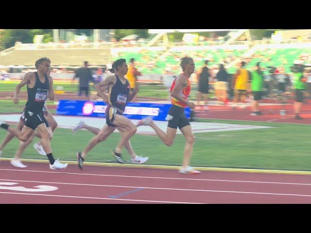 Men’s 1500m Semi-final Heat 1, 2024 U.S. Olympic Trials, Cole Hocker (3:37), Liam Murphy, Teare