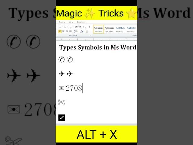 Type of symbols in Ms word |How to add symbols in word #shortsfeed#shortsviral #msword #mswordtricks