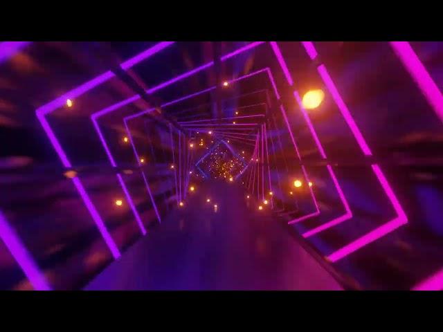 Square Shaped Blue Purple VJ Seamless Loop Tunnel   Animation Background   Video Only