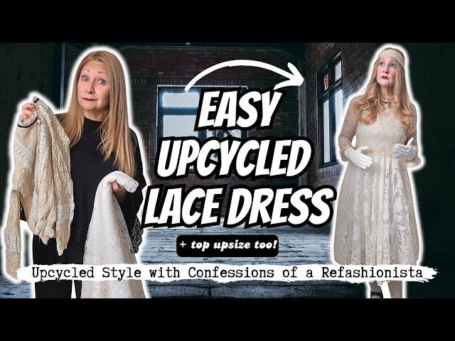 DIY Vintage Lace Dress Tutorial | Easy Upcycling ️ makes a great Porcelain Doll costume