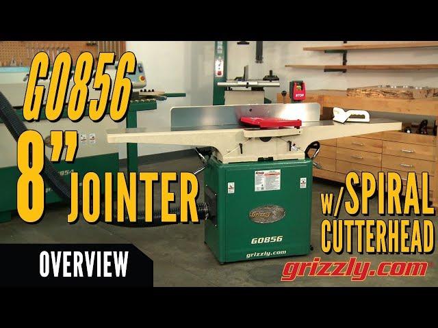 Grizzly 8" x 72" Jointer with Spiral Cutterhead and Mobile Base G0856