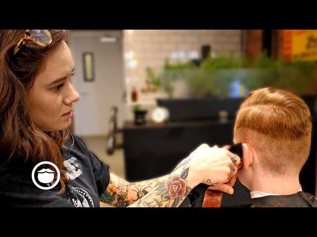 Pro Barber Creates a Modern Style Haircut on a Vintage Look | The Philadelphia Barber Co.