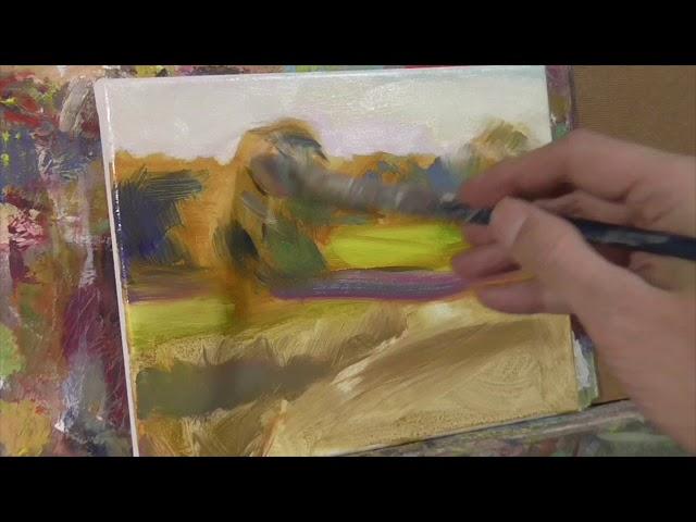 Landscape  REAL TIME version painting demo by Peter Chorao