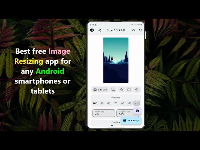 Best free Image Resizing app for any Android smartphones or tablets.