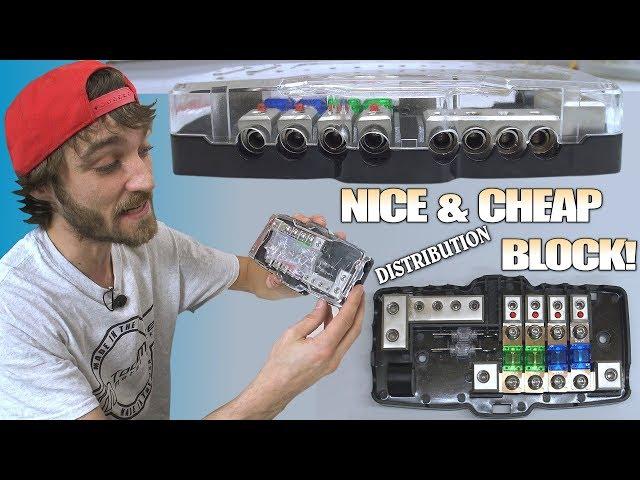 Best CAR AUDIO Distribution Block on AMAZON!?!? Fused 0 Gauge Distro w/ Wired SAFTEY LIGHT & Ground
