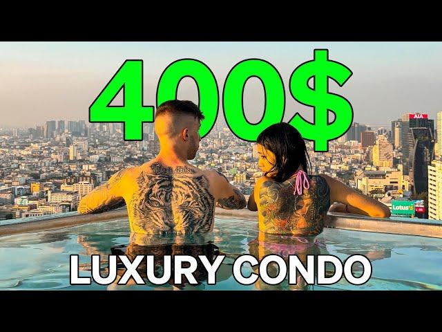 MY 400$ LUXURY CONDO TOUR (THAILAND)