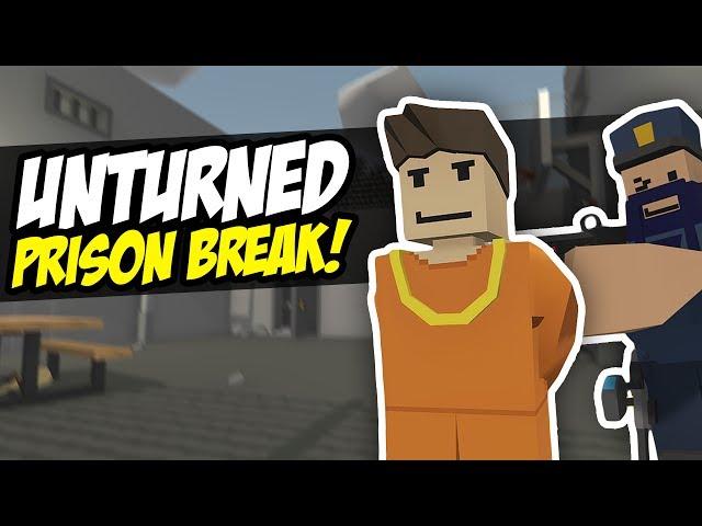 PRISON BREAK - Unturned Epic Escape | Run For It! (Funny Moments)
