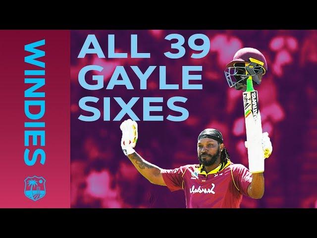 ALL 39 Gayle Sixes vs England | Windies Finest