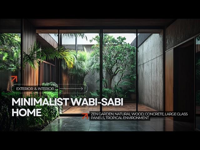 Harmonious Zen Retreat, Modern Minimalist Wabi-Sabi Home Nestled in Tropical Bliss