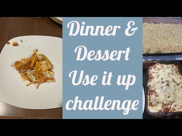 Shelftember dinner and dessert use it up challenge