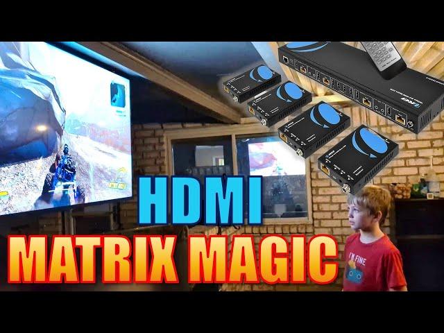 How to DIY Dream TV Setup - Gaming & Security w/ HDMI Orei Matrix Magic