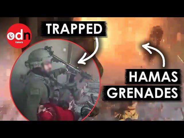 Israeli Soldiers Trapped by Hamas Grenade Assault