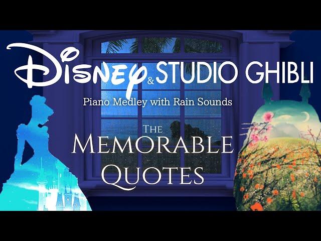 Disney & Studio Ghibli Piano Medley with Rain Sounds for Deep Sleep and Soothing(No Mid-Roll Ads)