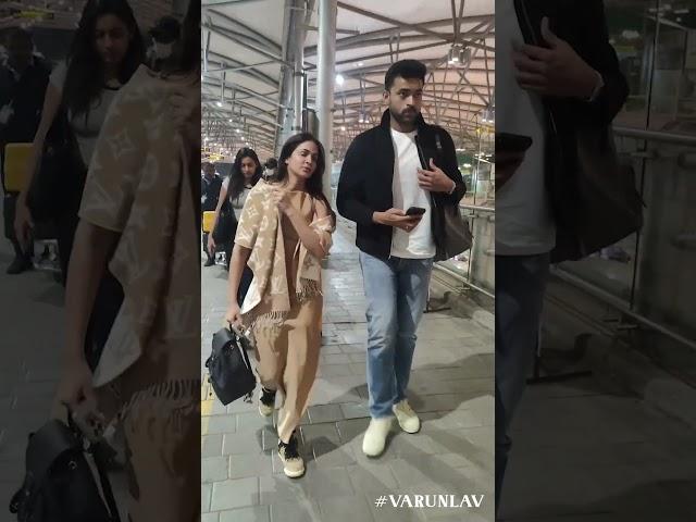 Varun Tej & Lavanya  At Hyderbad Airport For Their Marriage In Italy  #varuntej #lavanyatripathi